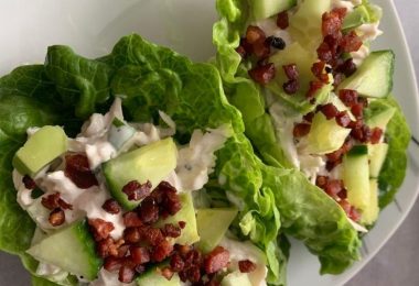 Avocado Chicken Salad Lettuce Wraps
