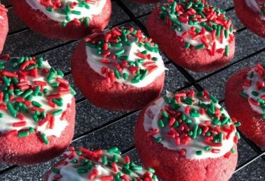 Christmas Red Velvet Sugar Cookies